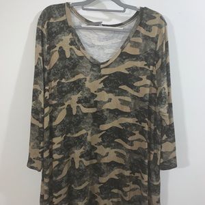 Plus size Camo Tunic